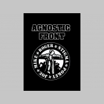 Agnostic Front čierna mikina s kapucou stiahnutelnou šnúrkami a klokankovým vreckom vpredu 